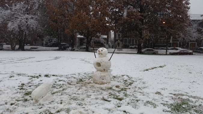 Snowman tribute to Calvin and Hobbes